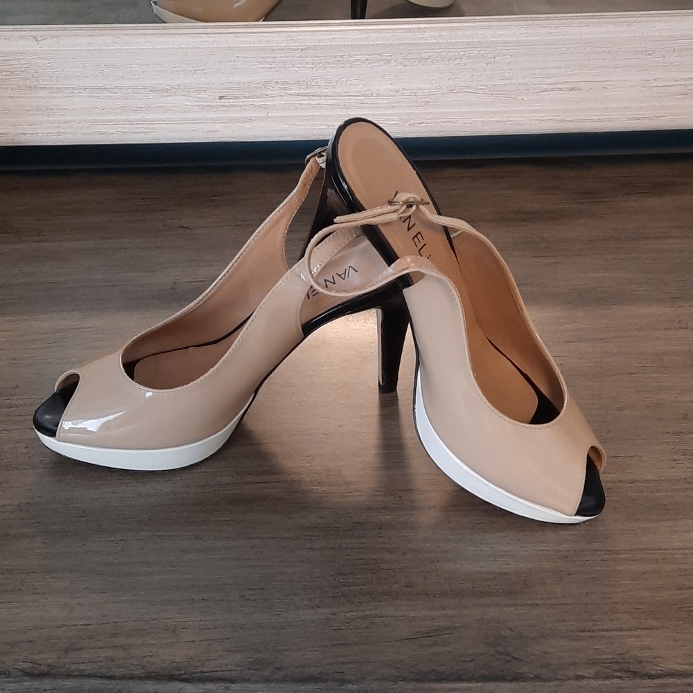 Color block platform shoes